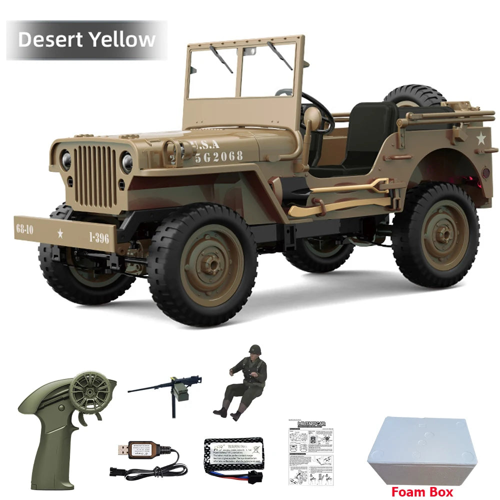 JJRC C8815 RC Car 1/10 WILLYS 1941 4WD RTR RC Crawler 2.4G Remote Control Car Off-road Climbing Military RC Truck Toys Gift