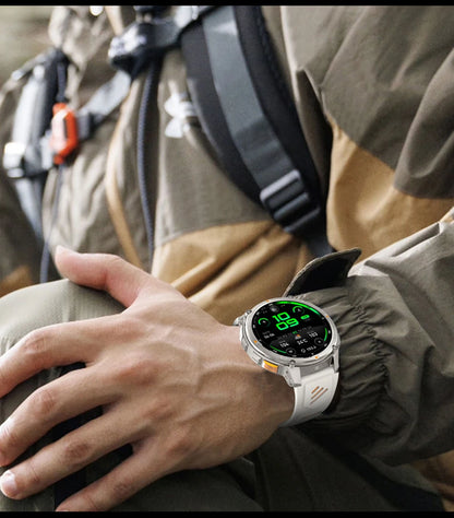 GPS Outdoor Sports Smartwatches 1100mAh Large Battery LED Light Compass 3ATM Waterproof Bluetooth Call Smart Watch 2025 New