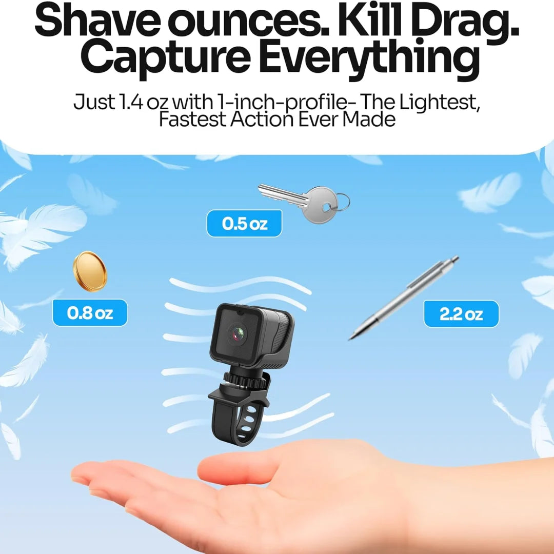 1080P HD Portable Sports Mini Camera with Hotspot WiFi Waterproof Camera, Motorcycle and Bike Camera Anti Shake Outdoor Sports