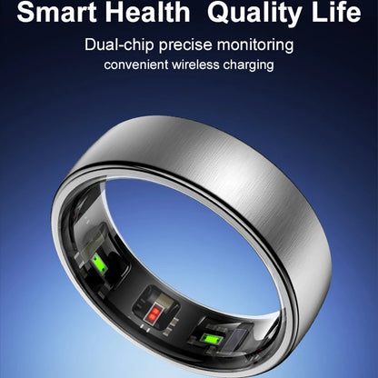 Smart Ring R10 Womens Men Electronic Smartring Blood Oxygen Health Monitor Sleep Monitor Rings 5ATM Waterproof Fitness Tracker