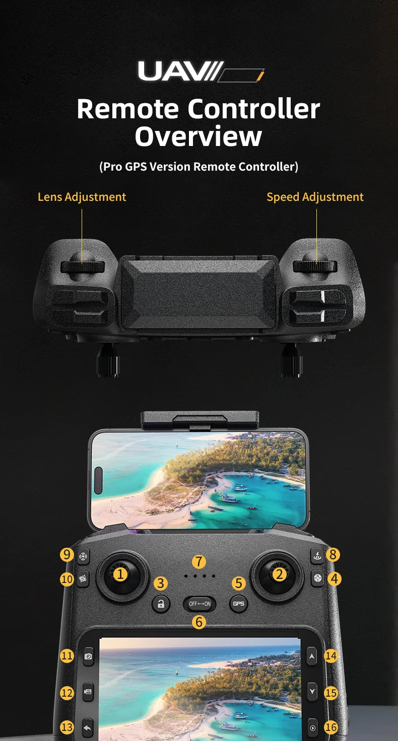 JJRC X28 Pro GPS Drone 4K Professional HD Dual Camera With Screen 5G WIFI 360° Obstacle Avoidance Brushless Rc Quadcopter Drone