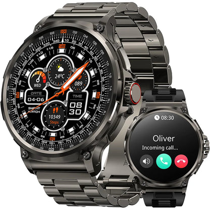 Smart Watch Men Fashion Sport Edition IP68Waterproof Fitness Tracker Man Classic Black Stainless Answer/Make Calls Smart Watches