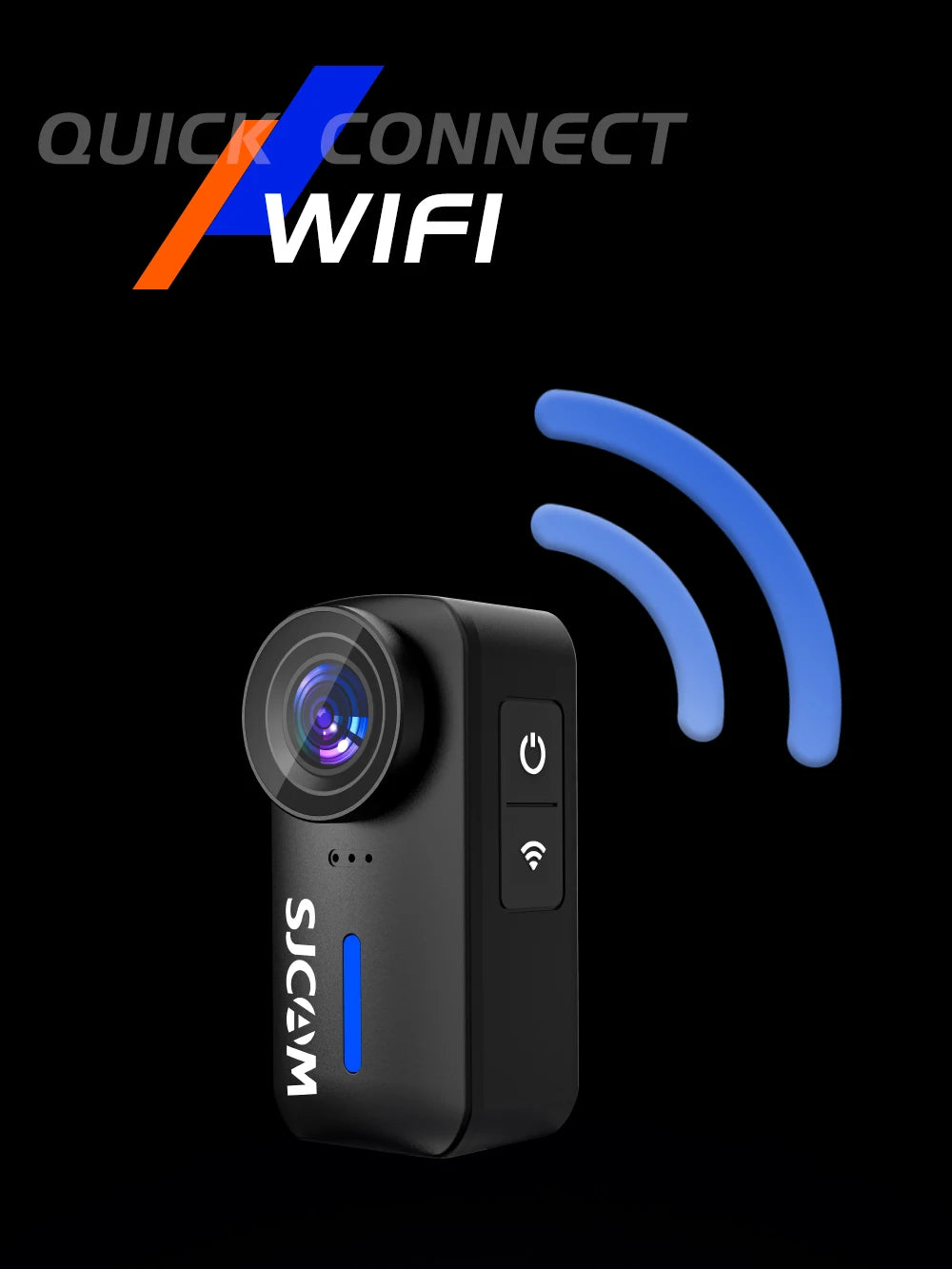 SJCAM C110+ Magnetic Combo Action Camera，4K 30FPS WiFi Sports Camera IP65 Waterproof with 200Min Battery