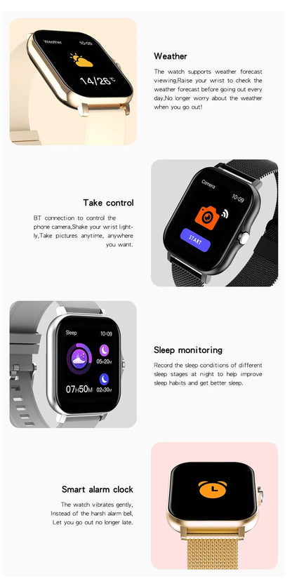 Smart watch for android phone.1.44 inch color screen full touch bluetooth call smart watch magnetic charging