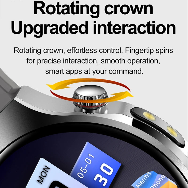 LED Outdoor Smart Watch Men 100+Sports Mode 1.53 360*360 HD AMOLED Screen LED Flashlight IP67 Waterproof Voice Call Smartwatch