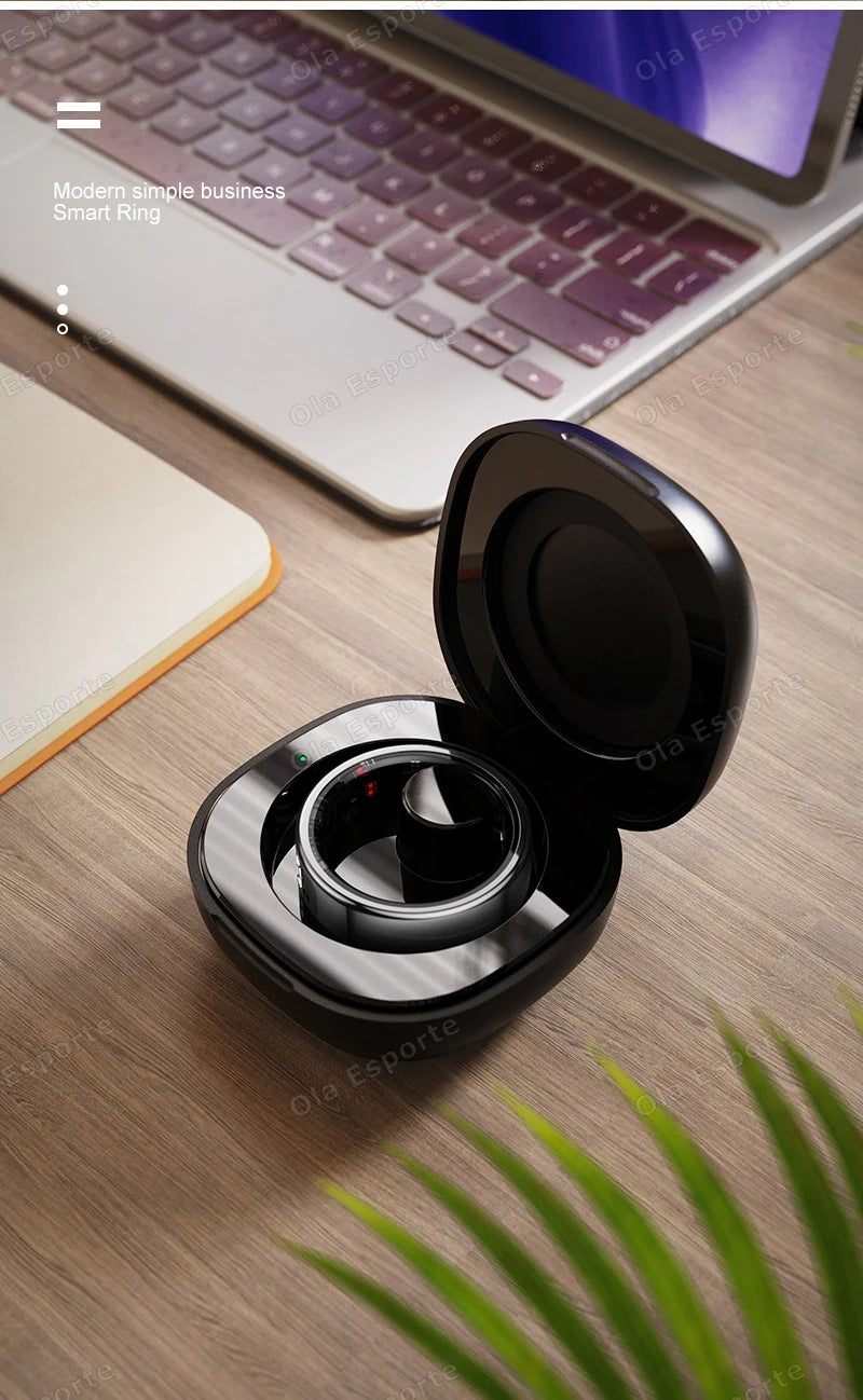 New Smart Ring Men Women Display Screen Gesture Swipe Video Smartring Waterproof Heart Rate Sleep Monitor Rings For Android IOS