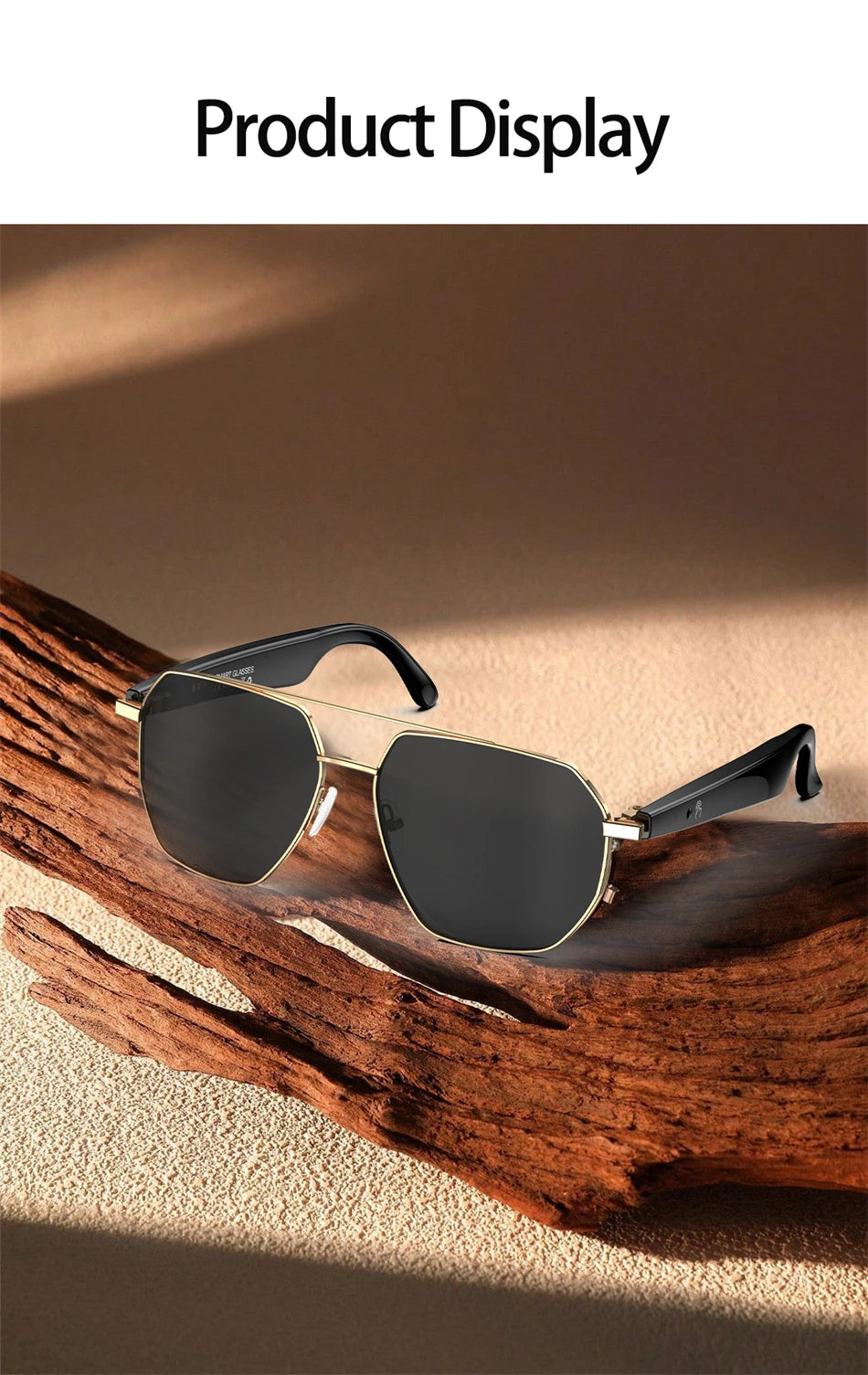 2025 New Smart Glasses Multiple Language Real-time Translation Wireless Call Music Play Sunglasses Waterproof Mens Smart Glasses