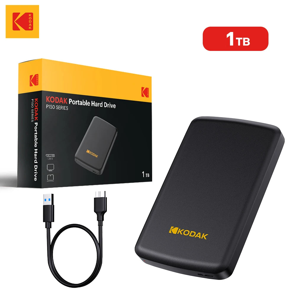 KODAK External Hard Drive 1T 500GB USB3.0 High Speed Gaming Storage Portable External Disk for Laptop Desktop PS4 PS5