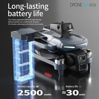 XT606 GPS Screen Control Brushless Drone 5G Optical Streaming Folding HD Dual Camera Screen Large 4.3 Inch One Key Return Flight