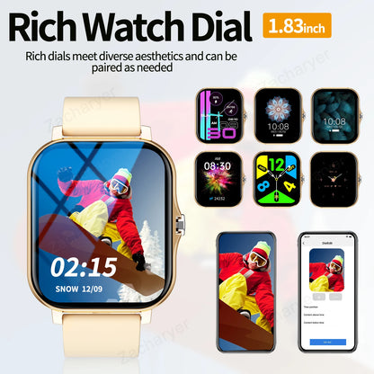 Smart watch, wireless calling /dial, multi -Sport mode, calling reminder and rejection,information reminder, Various APP Reminde
