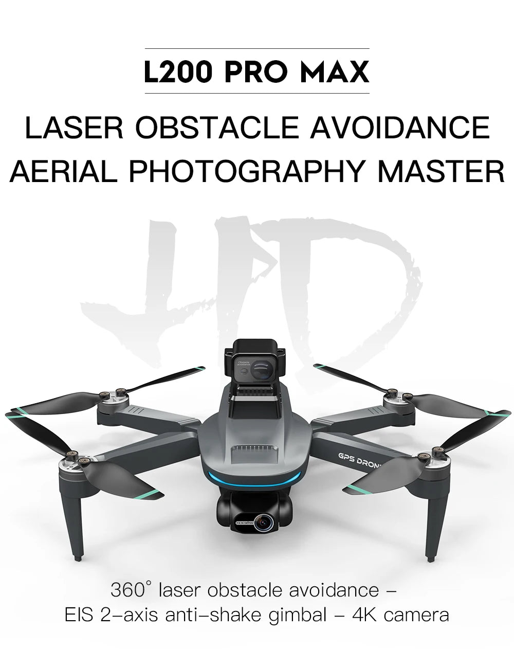 8K Professional Drone Dual Camera Obstacle Avoidance Flyer 2 Axis Gimbal Brushless Helicopter GPS RC Toys New L200 PRO MAX