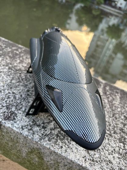 Remote Control Off-Road Boat Model Eddy Current Jet high-Speed Remote Control Speedboat 15-20km/hH156 with Lights Off-Road Speed