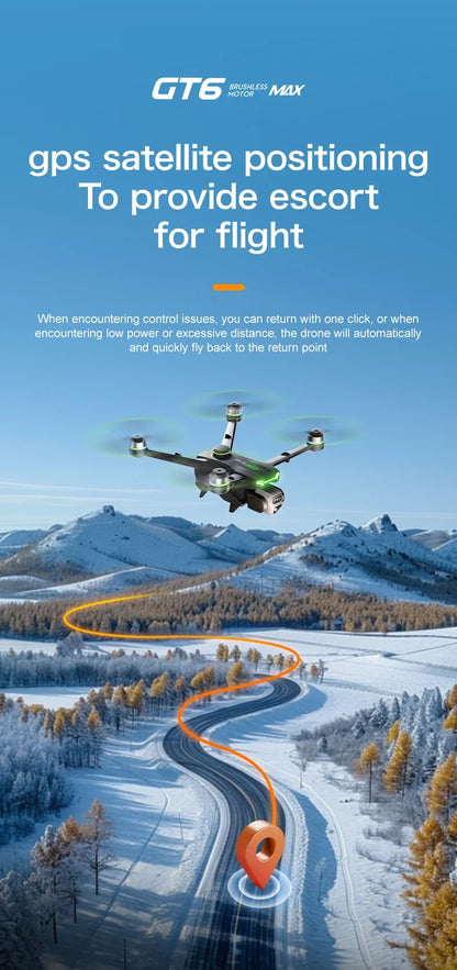 GT6 Max drone 5G screen remote control GPS positioning high-definition aerial photography brushless motor folding drone