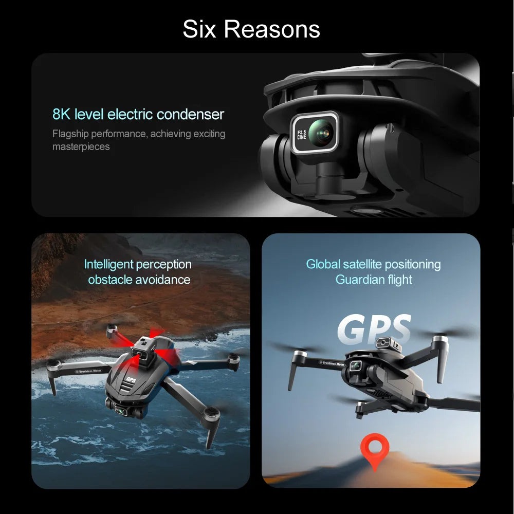 Xiaomi Mijia New V168 Drone Professinal Three Camera Wide Angle Optical GPS Localization Four-way Obstacle Avoidance Quadcopter