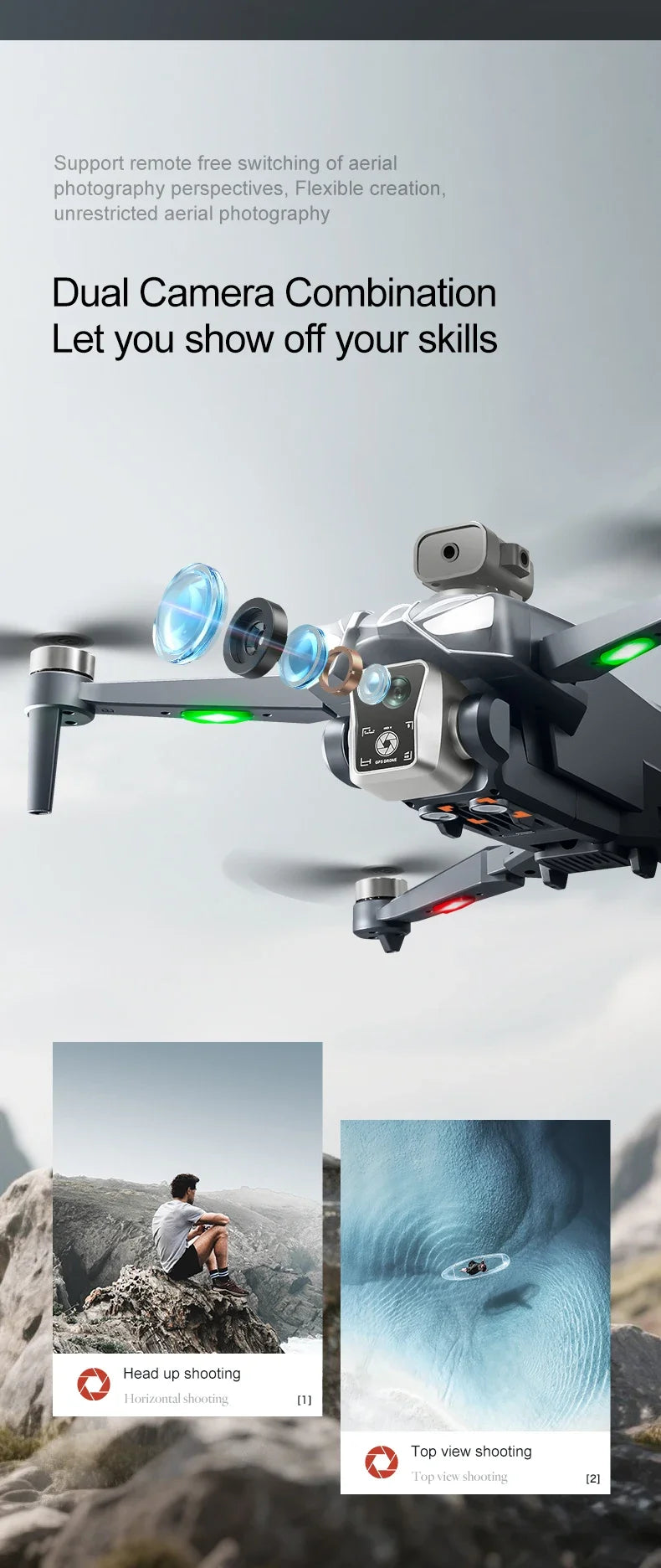 GPS MAX Drone with 8k professional HD camera 5G WiFi Brushless barrier avoidance Folding quadcopter