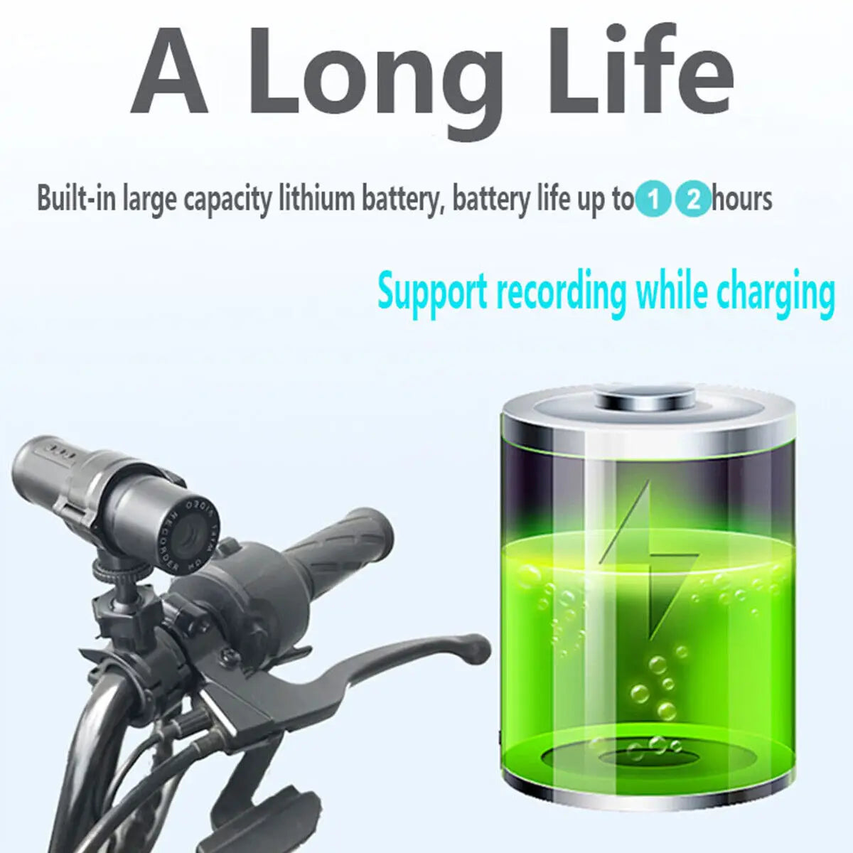 F9 Mini Sport DV Action Sports Camera Flashlight Helmet Full HD1080P Video Ideal for Bike Motorcycle Waterproof Camcorder