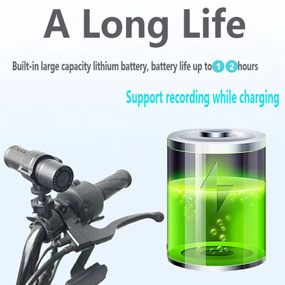 F9 Mini Sport DV Action Sports Camera Flashlight Helmet Full HD1080P Video Ideal for Bike Motorcycle Waterproof Camcorder