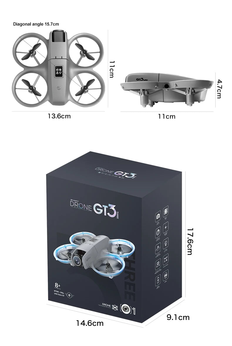 2025 GT3 RC Drone 8K 5G Professional HD Aerial Photography Obstacle Avoidance Remote Control Aircraft Dual Camera Quadcopter Toy