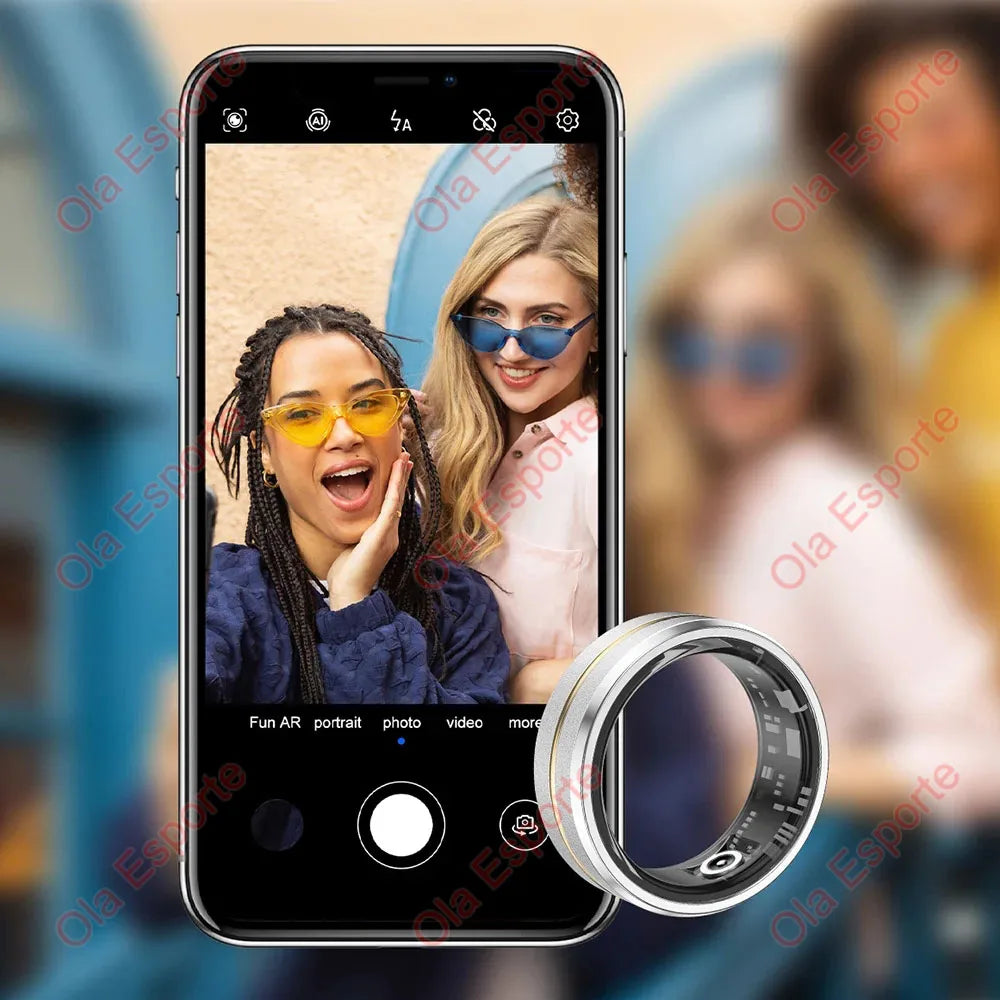 NEW Smart Ring Military Grade Titanium Steel Smart Rings for Women Men Health Monitoring IP68 & 5ATM Waterproof Multi-sport Mode