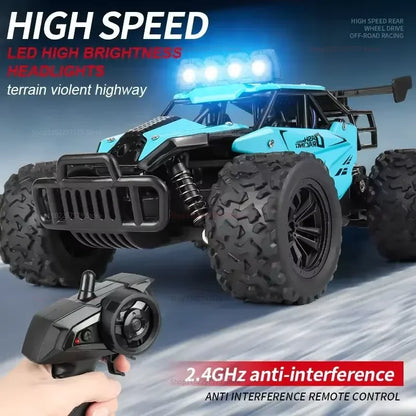 RC Alloy Car 1:16 Scale 2WD Off-Road Climbing Remote Control Car With LED Light 20KM/H High Speed Toys Gifts For Boys Girls Kids