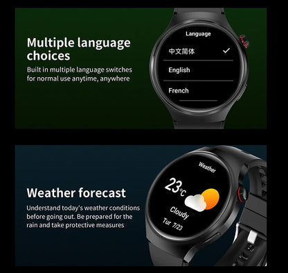 2025 New Men Smart Watch NFC Watch S10 Pro GPS 360*360 HD Screen AMOLED Heart rate BT Call Health Monitoring Women Smartwatches