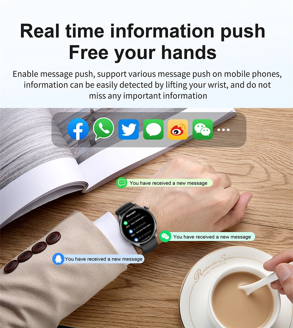 2025 New Watch 3 Smart Watch Men 1.53 Inch HD Screen GPS Fitness tracker Bluetooth Call Health IP67 Waterproof Smartwatch Man