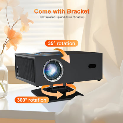 Digital Projector Support Projectors 4k Portable Autofocus 380Ansi Android 13 WiFi 11 BT5.2 Home Portable Mini Projector