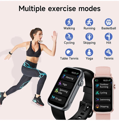 1.47inch Smart Watch Men Women Smart Bracelet Heart Rate Step Count Sports Health Monitoring Waterproof Men's Sports Smart Watch