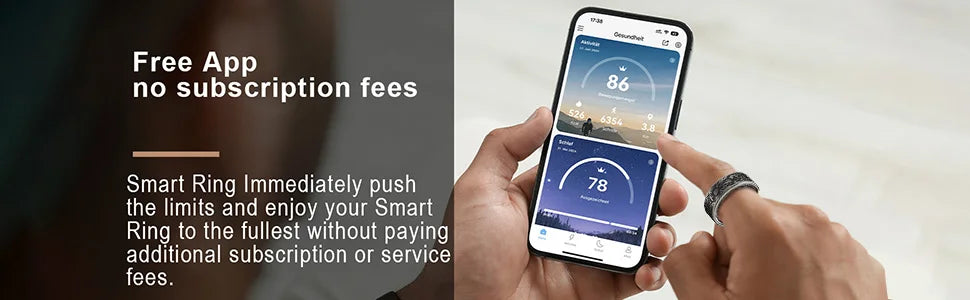 Smart Ring - Fitness Tracker with Sleep Monitor, Pedometer & 20+ Exercise Modes, IP68 Waterproof, Stainless Steel Retro-Fashion