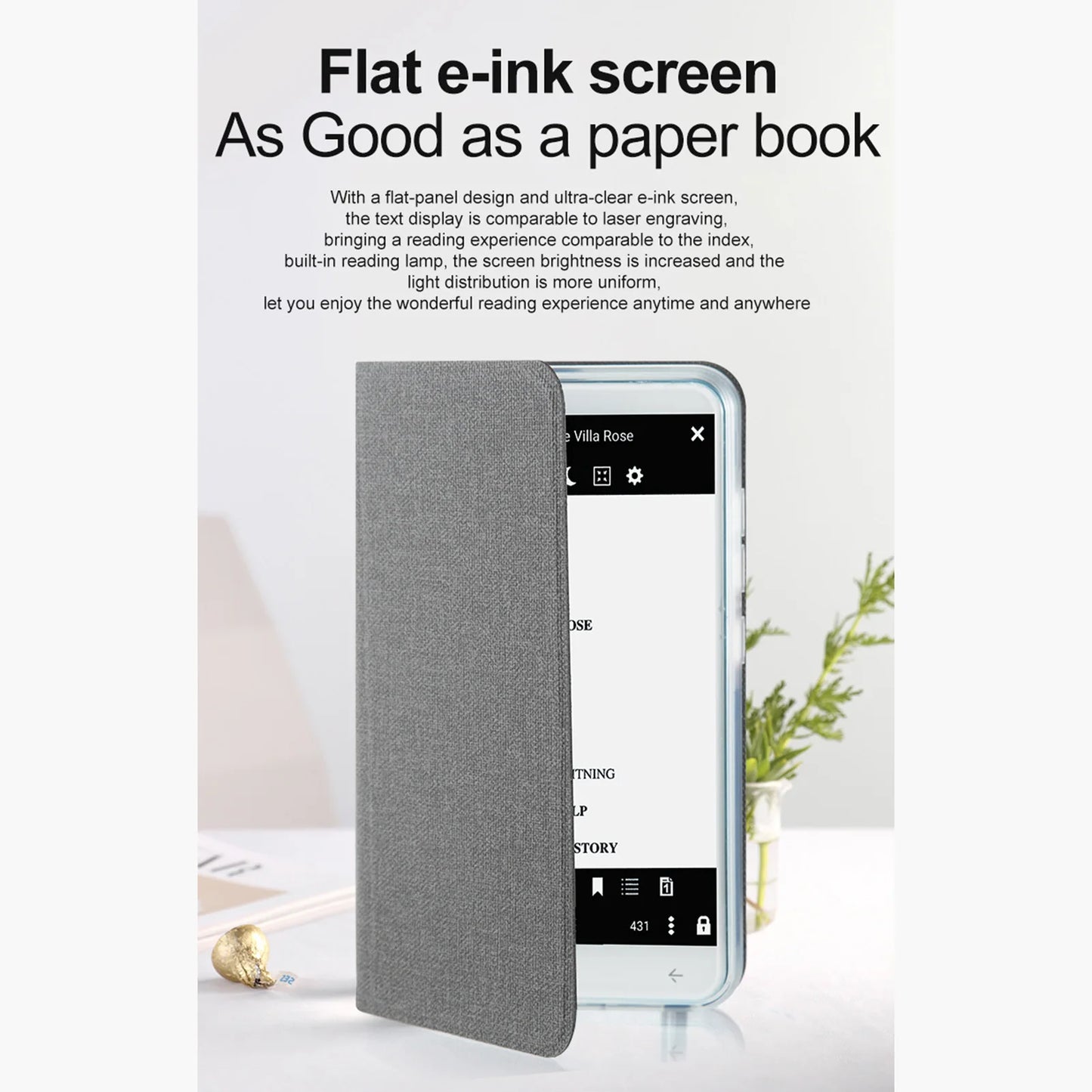 5.0-Inch E-Book Reader Built-in Speaker 5M Camera E-Reader with Handwriting Tablet for Extracurricular Learning Audio Video PDF