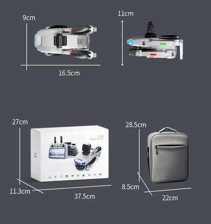 AE3 PRO Max NEW LCD SC GPS Drone 8K Dual Camera 5G Wifi FPV 3-Axis Gimbal Professional Obstacle Avoidance Quadcopter RC Dron Toy