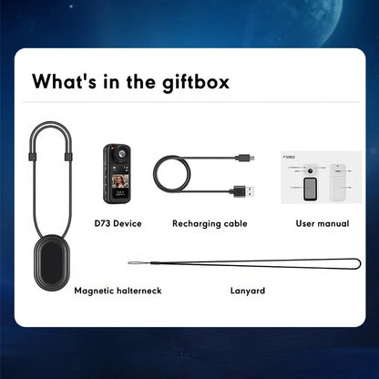 Thumb Action Camera Mini 2.7K Sport Go Pro Cameras Pocket Cam Instant 180°Angle WIFI Recorder Magnetic Attraction Bracket Camera