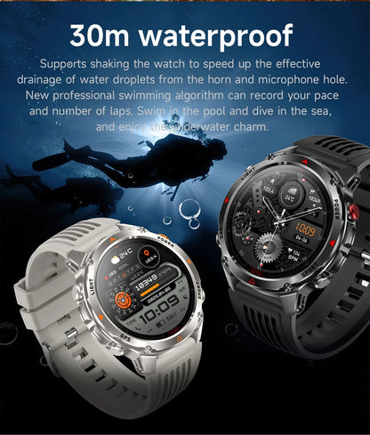 Built-in GPS Positioning Smart Watch Men 1.46 Inch HD Screen Compass 100+ Sport Mode 30M Waterproof Bluetooth Call Smartwatch