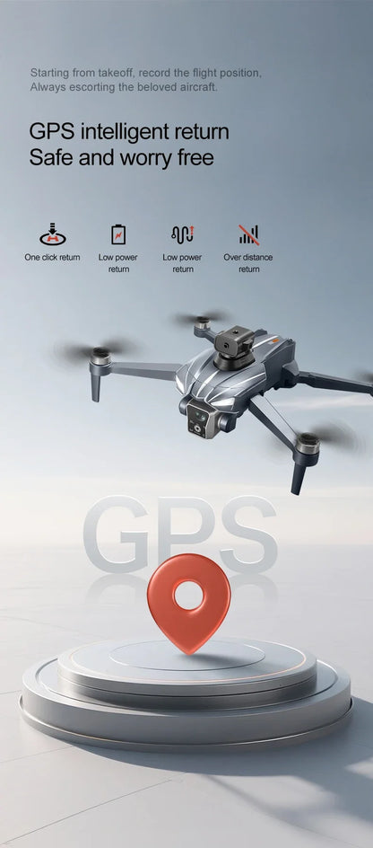 GPS MAX Drone with 8k professional HD camera 5G WiFi Brushless barrier avoidance Folding quadcopter