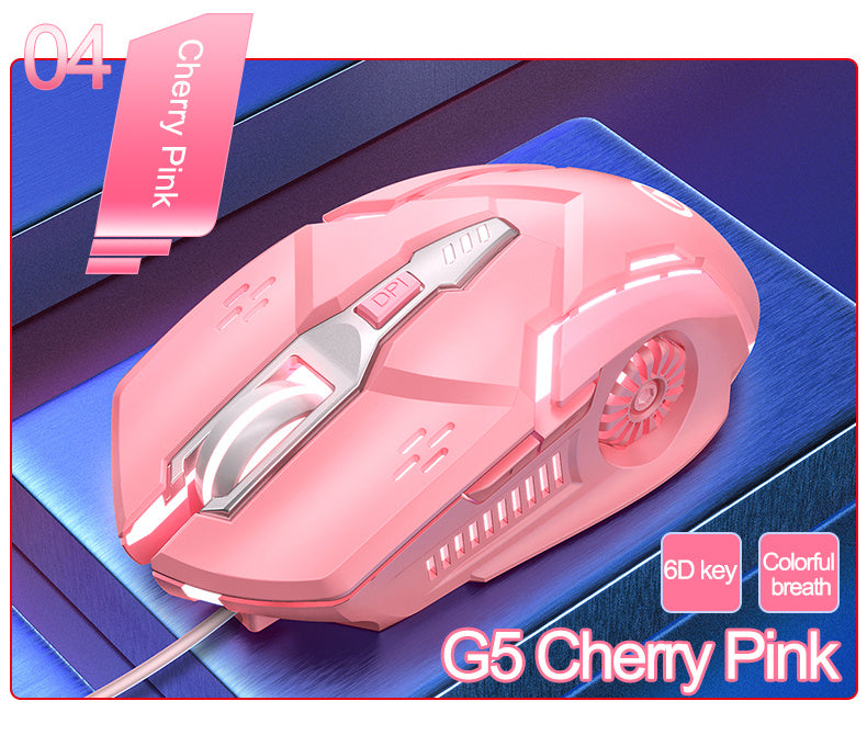 Silver Carved Mechanical Gaming Mouse, Wired, Suitable for Desktop And Laptop Use, Silent for Office And Esports.