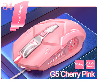 Silver Carved Mechanical Gaming Mouse, Wired, Suitable for Desktop And Laptop Use, Silent for Office And Esports.