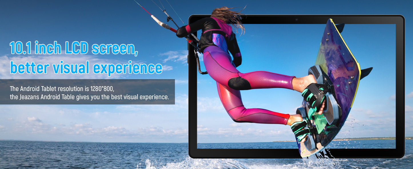 10.1 Inch Tablet Android 14 12GB RAM 64GB ROM Octa Core 5G WiFi Dual Camera with Keyboard Mouse Case Tablets Computer Set