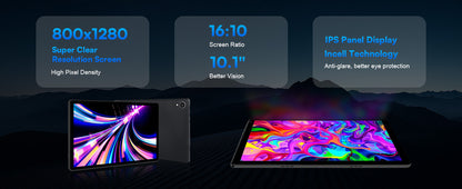 10 Inch Tablet Android 15 A523 8 Core Tablets 24GB+128GB 1TB Expansion WiFi 6 5MP+8MP Stylus Keyboard Mouse Headphone PC PAD Set